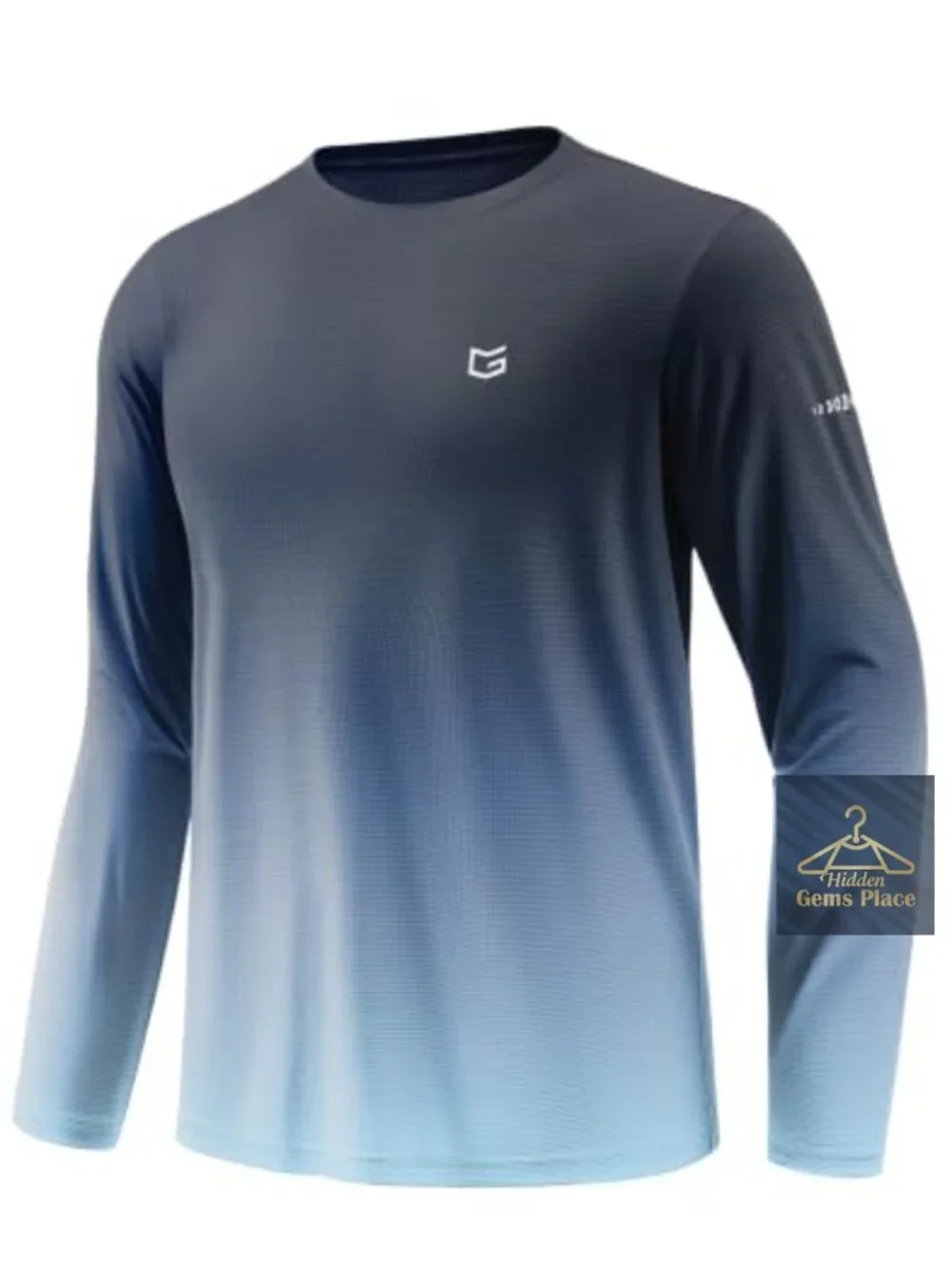 Men's UPF 50+ Long Sleeve Rash Guard Shirt Sun Protection Swim Shirt